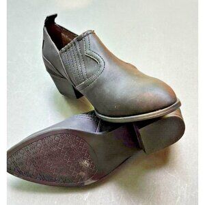 Mudd Womens Black Cowboy Shoe Boot Vegan Size 10 Chico